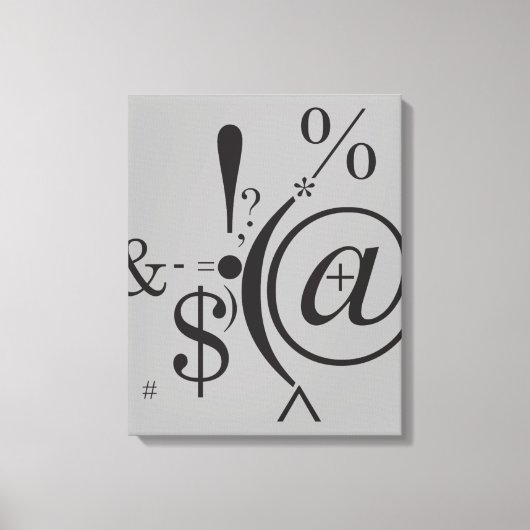 Typografie (Abstracte samenstelling) Canvas Afdruk (Voorkant)