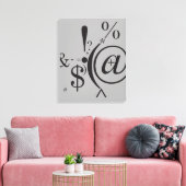 Typografie (Abstracte samenstelling) Canvas Afdruk (Insitu (Woonkamer))