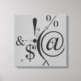 Typografie (Abstracte samenstelling) Canvas Afdruk