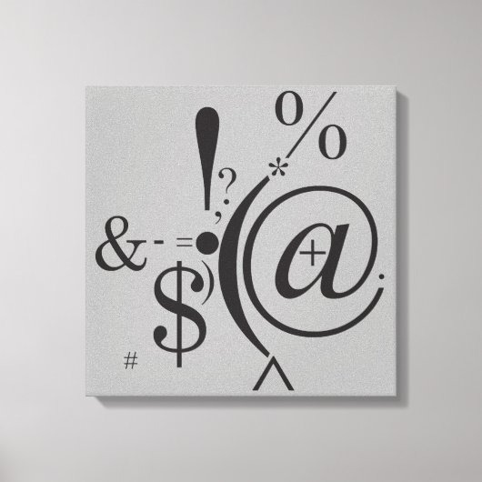 Typografie (Abstracte samenstelling) Canvas Afdruk (Voorkant)
