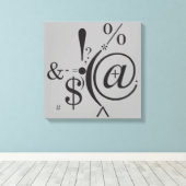 Typografie (Abstracte samenstelling) Canvas Afdruk (Insitu (Houten vloer))