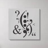 Typografie (Abstracte samenstelling) Canvas Afdruk (Voorkant)