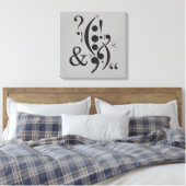 Typografie (Abstracte samenstelling) Canvas Afdruk (Insitu (Slaapkamer))