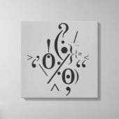 Typografie (Abstracte samenstelling) Canvas Afdruk (Voorkant)
