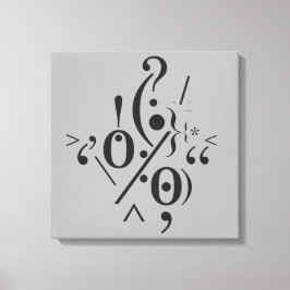 Typografie (Abstracte samenstelling) Canvas Afdruk
