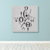 Typografie (Abstracte samenstelling) Canvas Afdruk (Insitu (Houten vloer))