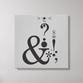 Typografie (Abstracte samenstelling) Canvas Afdruk