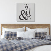 Typografie (Abstracte samenstelling) Canvas Afdruk (Insitu (Slaapkamer))