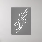 Typografie (Abstracte samenstelling) Canvas Afdruk (Voorkant)