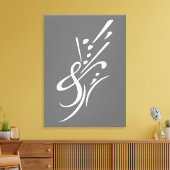 Typografie (Abstracte samenstelling) Canvas Afdruk (Insitu (Woonkamer))