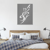 Typografie (Abstracte samenstelling) Canvas Afdruk (Insitu (Slaapkamer))