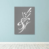 Typografie (Abstracte samenstelling) Canvas Afdruk (Insitu (Houten vloer))