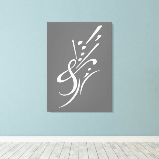 Typografie (Abstracte samenstelling) Canvas Afdruk (Insitu (Houten vloer))
