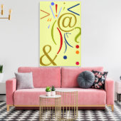 Typografie (Abstracte samenstelling) Canvas Afdruk (Insitu (Woonkamer))