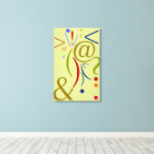 Typografie (Abstracte samenstelling) Canvas Afdruk (Insitu (Houten vloer))