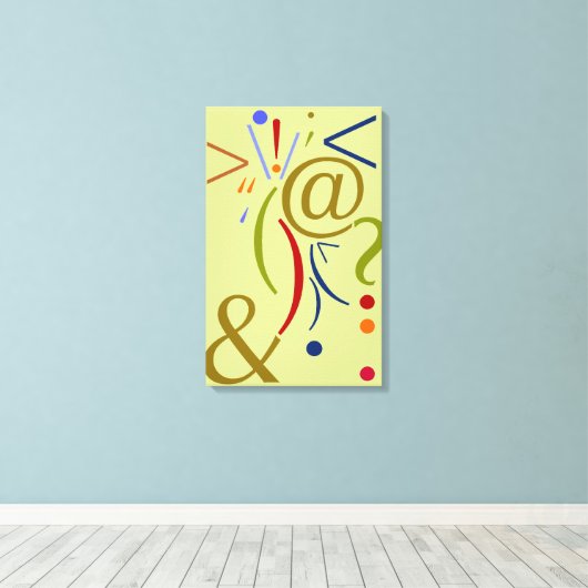 Typografie (Abstracte samenstelling) Canvas Afdruk (Insitu (Houten vloer))