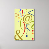 Typografie (Abstracte samenstelling) Canvas Afdruk (Voorkant)