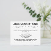 TYPOGRAFIE ACCOMMODATIONS/DIRECTIONS-KAART INFORMATIEKAARTJE (Staand voorkant)