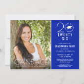 Typografie Afstudeerder Pet Royal Blue Kaart (Voorkant)