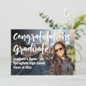 Typografie Afstudeerfoto Aankondiging Template (Staand voorkant)