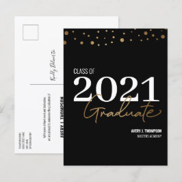 Typografie Afstudeerklas 2021 Persoonlijk Aankondigingskaart