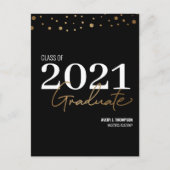 Typografie Afstudeerklas 2021 Persoonlijk Aankondigingskaart (Voorkant)