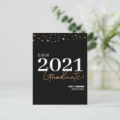 Typografie Afstudeerklas 2021 Persoonlijk Aankondigingskaart (Staand voorkant)