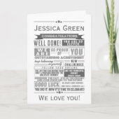 typografie afstuderen card university college afst kaart (Voorkant)