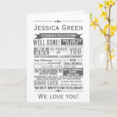 typografie afstuderen card university college afst kaart (Gele Bloem)