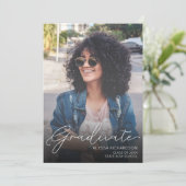 Typografie-Afstuderen met foto en handschrift en O Kaart (Staand voorkant)