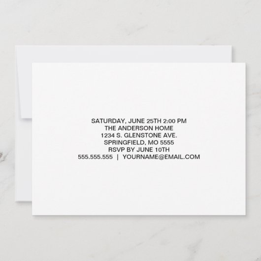 Typografie Afstuderen Uitnodiging Sjabloon (Achterkant)