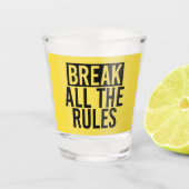 Typografie Alle Regels Overtreden Shot Glas (Voorkant)