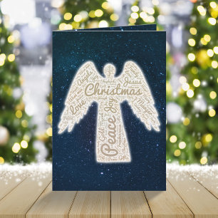 Typografie angel Christelijk kerstmis Feestdagen Kaart