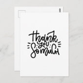 Typografie-ansichtkaart 'Dank je wel' Briefkaart (Voorkant / Achterkant)