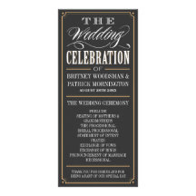  Typografie Art Deco Wedding Programma's