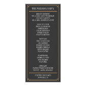 Typografie Art Deco Wedding Programma's (Achterkant)