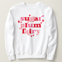 Typografie Art Sugar Plum Fairy roze & rood