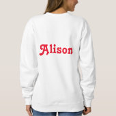 Typografie Art Sugar Plum Fairy roze & rood Trui (Achterkant)