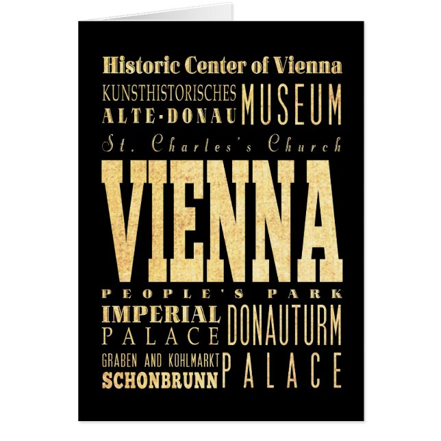 Typografie Art uit de stad Wenen (Voorkant)