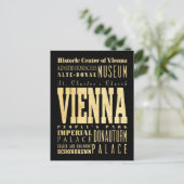 Typografie Art uit de stad Wenen Briefkaart (Staand voorkant)