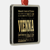 Typografie Art uit de stad Wenen Metalen Ornament (Rechts)