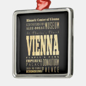 Typografie Art uit de stad Wenen Metalen Ornament (Links)