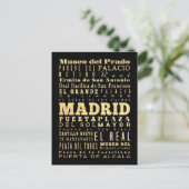 Typografie Art uit Madrid Briefkaart (Staand voorkant)