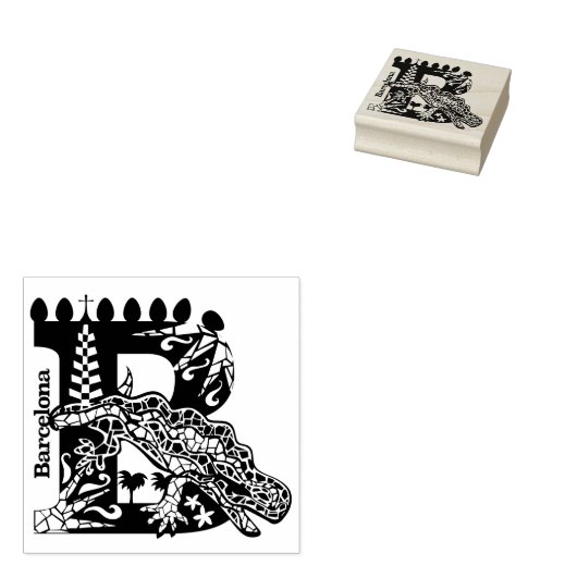 Typografie B (Barcelona: Spanje) Stempel (Gestempeld)