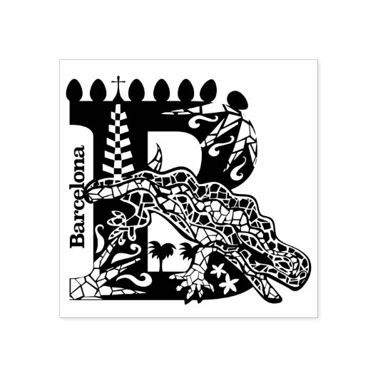 Typografie B (Barcelona: Spanje) Stempel (Afrduk)