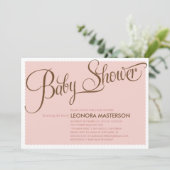 TYPOGRAFIE BABY  | BABY SHOWER INVITATIE KAART (Staand voorkant)