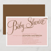 TYPOGRAFIE BABY  | BABY SHOWER INVITATIE KAART (Voorkant / Achterkant)