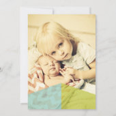 Typografie Baby Boy Birth Announounding Foto Card Aankondiging (Achterkant)