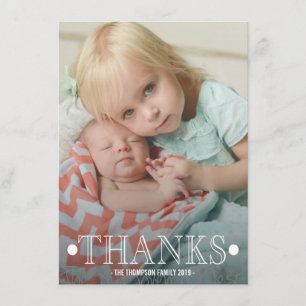 Typografie-Baby Hartelijk dank voor uw fotokaart Bedankkaart
