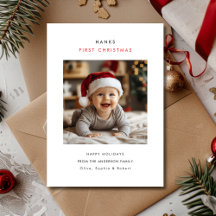Typografie Baby's eerste kerstfoto